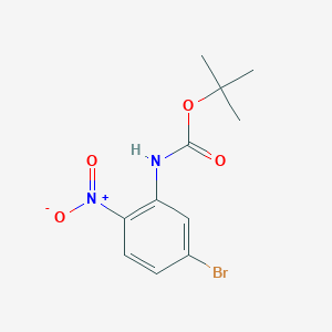 molecular formula C11H13BrN2O4 B8148241 叔丁基（5-溴-2-硝基苯基）氨基甲酸酯 