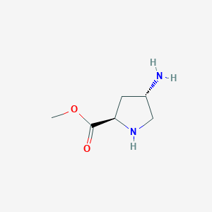 molecular formula C6H12N2O2 B8148261 Methyl (2R,4S)-4-aminopyrrolidine-2-carboxylate 