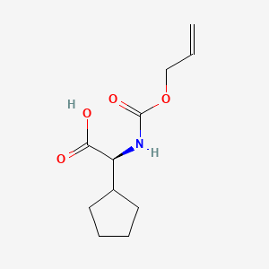 molecular formula C11H17NO4 B8148269 (S)-2-(((Allyloxy)carbonyl)amino)-2-cyclopentylacetic acid 