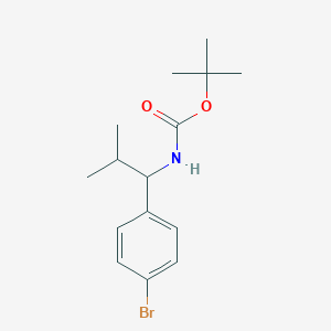 molecular formula C15H22BrNO2 B8148303 Tert-butyl 1-(4-bromophenyl)-2-methylpropylcarbamate 