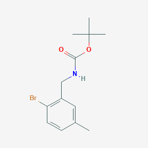molecular formula C13H18BrNO2 B8148304 tert-Butyl 2-bromo-5-methylbenzylcarbamate 