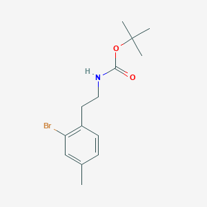 molecular formula C14H20BrNO2 B8148314 tert-Butyl 2-bromo-4-methylphenethylcarbamate 