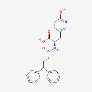 molecular formula C24H22N2O5 B8148365 (S)-2-((((9H-Fluoren-9-yl)methoxy)carbonyl)amino)-3-(6-methoxypyridin-3-yl)propanoic acid 