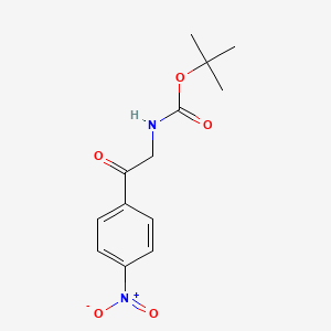 molecular formula C13H16N2O5 B8148411 tert-butyl N-[2-(4-nitrophenyl)-2-oxoethyl]carbamate 
