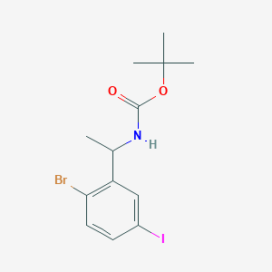 molecular formula C13H17BrINO2 B8148413 tert-Butyl (1-(2-bromo-5-iodophenyl)ethyl)carbamate 