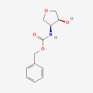 molecular formula C12H15NO4 B8148431 rac-benzyl N-[(3R,4R)-4-hydroxyoxolan-3-yl]carbamate 