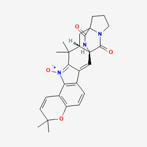 molecular formula C26H27N3O4 B8148511 (1S,17S)-9,9,16,16-tetramethyl-14-oxido-8-oxa-23,25-diaza-14-azoniaheptacyclo[17.5.2.01,17.03,15.04,13.07,12.019,23]hexacosa-2,4(13),5,7(12),10,14-hexaene-24,26-dione 
