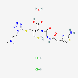 molecular formula C18H27Cl2N9O5S3 B8148527 Cefotiam dihydrochloride hydrate 