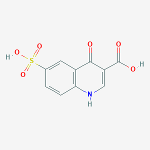 molecular formula C10H7NO6S B8148585 4-oxo-6-sulfo-1H-quinoline-3-carboxylic acid 