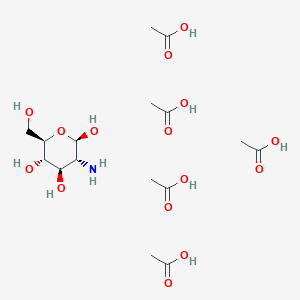molecular formula C16H33NO15 B8148586 acetic acid;(2R,3R,4R,5S,6R)-3-amino-6-(hydroxymethyl)oxane-2,4,5-triol 