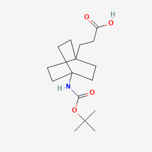 molecular formula C16H27NO4 B8148615 3-(4-tert-Butoxycarbonylamino-bicyclo[2.2.2]oct-1-yl)-propionic acid 