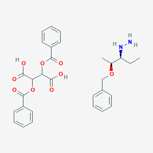 molecular formula C30H34N2O9 B8148637 2,3-dibenzoyloxybutanedioic acid;[(2S,3S)-2-phenylmethoxypentan-3-yl]hydrazine 