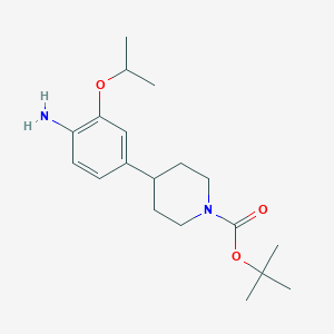molecular formula C19H30N2O3 B8148648 Tert-butyl 4-(4-amino-3-isopropoxyphenyl)piperidine-1-carboxylate 