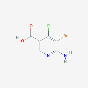 molecular formula C6H4BrClN2O2 B8148683 6-Amino-5-bromo-4-chloro-nicotinic acid 