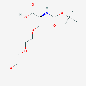molecular formula C13H25NO7 B8148694 Nalpha-tert-butyloxycarbonyl-O-(2-(2-methoxyethoxy)ethyl)-L-serine 