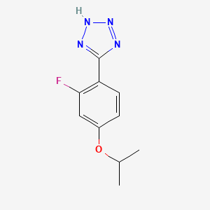 molecular formula C10H11FN4O B8148708 5-(2-Fluoro-4-isopropoxyphenyl)-1H-tetrazole 
