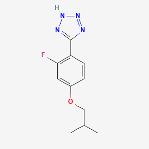molecular formula C11H13FN4O B8148712 5-(2-Fluoro-4-isobutoxyphenyl)-1H-tetrazole 