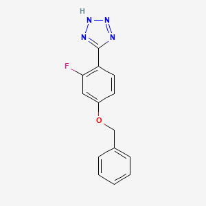 molecular formula C14H11FN4O B8148717 5-(4-Benzyloxy-2-fluorophenyl)-1H-tetrazole 