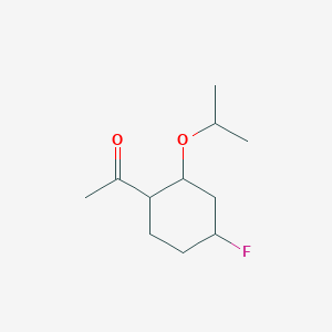 molecular formula C11H19FO2 B8148732 1-(4-Fluoro-2-isopropoxycyclohexyl)ethanone 