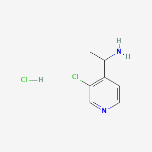 molecular formula C7H10Cl2N2 B8148752 1-(3-Chloropyridin-4-yl)ethanamine;hydrochloride 