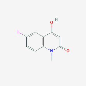 molecular formula C10H8INO2 B8148772 4-羟基-6-碘-1-甲基喹啉-2(1H)-酮 