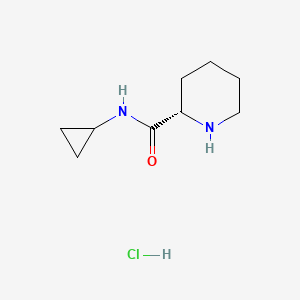molecular formula C9H17ClN2O B8148794 (2S)-N-cyclopropylpiperidine-2-carboxamide;hydrochloride 