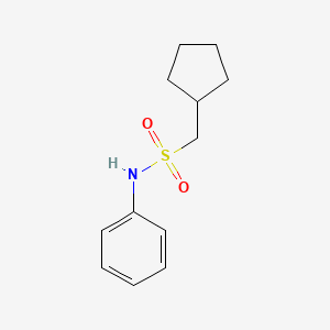 molecular formula C12H17NO2S B8148797 4-Cyclopentylmethanesulfonylaniline 
