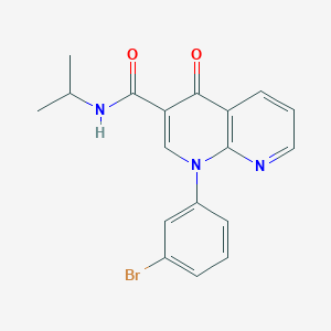1-(3-bromophenyl)-N-isopropyl-4-oxo-1,4-dihydro-1,8-naphthyridine-3-carboxamide