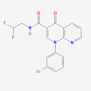 molecular formula C17H12BrF2N3O2 B8148861 1-(3-Bromophenyl)-N-(2,2-difluoroethyl)-4-oxo-1,4-dihydro-1,8-naphthyridine-3-carboxamide 
