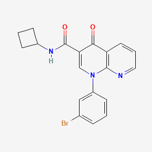 molecular formula C19H16BrN3O2 B8148869 1-(3-Bromophenyl)-N-cyclobutyl-4-oxo-1,4-dihydro-1,8-naphthyridine-3-carboxamide 
