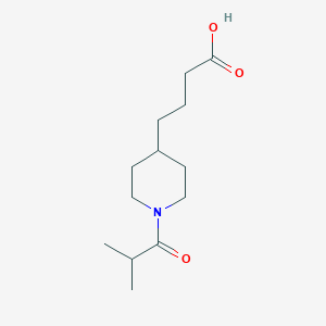 molecular formula C13H23NO3 B8148878 4-(1-Isobutyrylpiperidin-4-yl)butanoic acid 