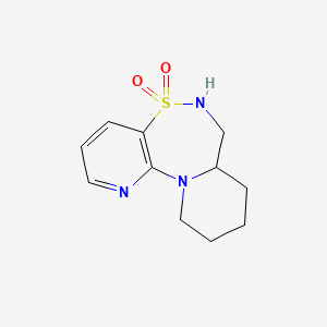molecular formula C11H15N3O2S B8148913 7,7a,8,9,10,11-Hexahydro-6H-dipyrido[2,1-d:2',3'-f][1,2,5]thiadiazepine 5,5-dioxide 