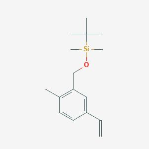 molecular formula C16H26OSi B8148955 tert-Butyldimethyl((2-methyl-5-vinylbenzyl)oxy)silane 