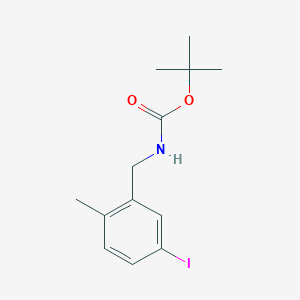 molecular formula C13H18INO2 B8148978 tert-Butyl 5-iodo-2-methylbenzylcarbamate 