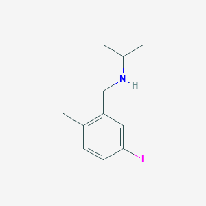 molecular formula C11H16IN B8148985 N-(5-iodo-2-methylbenzyl)propan-2-amine 