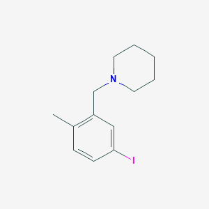 molecular formula C13H18IN B8149006 1-(5-Iodo-2-methylbenzyl)piperidine 