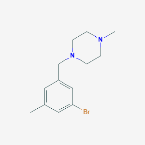 molecular formula C13H19BrN2 B8149111 1-(3-Bromo-5-methylbenzyl)-4-methylpiperazine 