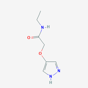 molecular formula C7H11N3O2 B8149138 N-Ethyl-2-(1H-pyrazol-4-yloxy)-acetamide 