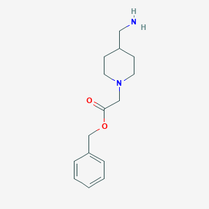 molecular formula C15H22N2O2 B8149160 Benzyl 2-(4-(aminomethyl)piperidin-1-yl)acetate 
