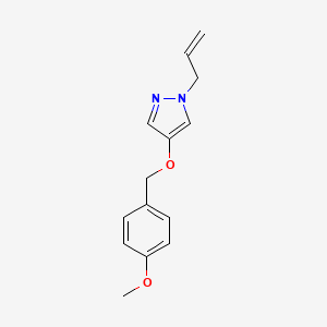 molecular formula C14H16N2O2 B8149163 1-Allyl-4-((4-methoxybenzyl)oxy)-1H-pyrazole 