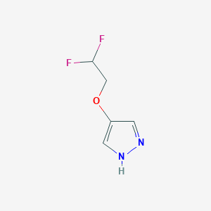 molecular formula C5H6F2N2O B8149171 4-(2,2-Difluoroethoxy)-1H-pyrazole 