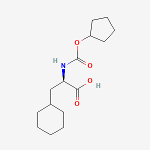 molecular formula C15H25NO4 B8149188 (R)-3-cyclohexyl-2-(((cyclopentyloxy)carbonyl)amino)propanoic acid 