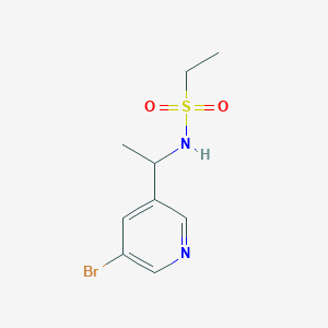 molecular formula C9H13BrN2O2S B8149224 N-(1-(5-bromopyridin-3-yl)ethyl)ethanesulfonamide 