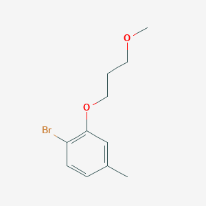 molecular formula C11H15BrO2 B8149238 1-Bromo-2-(3-methoxypropoxy)-4-methylbenzene 