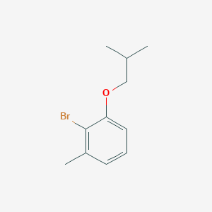 molecular formula C11H15BrO B8149240 2-Bromo-1-isobutoxy-3-methylbenzene 