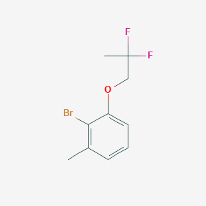 molecular formula C10H11BrF2O B8149259 2-Bromo-1-(2,2-difluoropropoxy)-3-methylbenzene 
