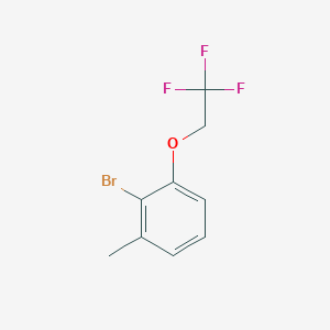 molecular formula C9H8BrF3O B8149262 2-Bromo-1-methyl-3-(2,2,2-trifluoroethoxy)benzene 