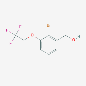 molecular formula C9H8BrF3O2 B8149274 [2-Bromo-3-(2,2,2-trifluoroethoxy)phenyl]methanol 