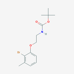 molecular formula C14H20BrNO3 B8149279 tert-Butyl (2-(2-bromo-3-methylphenoxy)ethyl)carbamate 