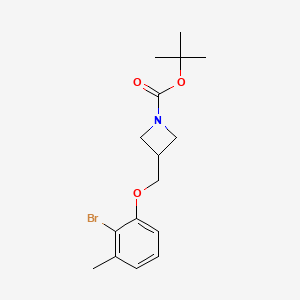 molecular formula C16H22BrNO3 B8149281 tert-Butyl 3-((2-bromo-3-methylphenoxy)methyl)azetidine-1-carboxylate 